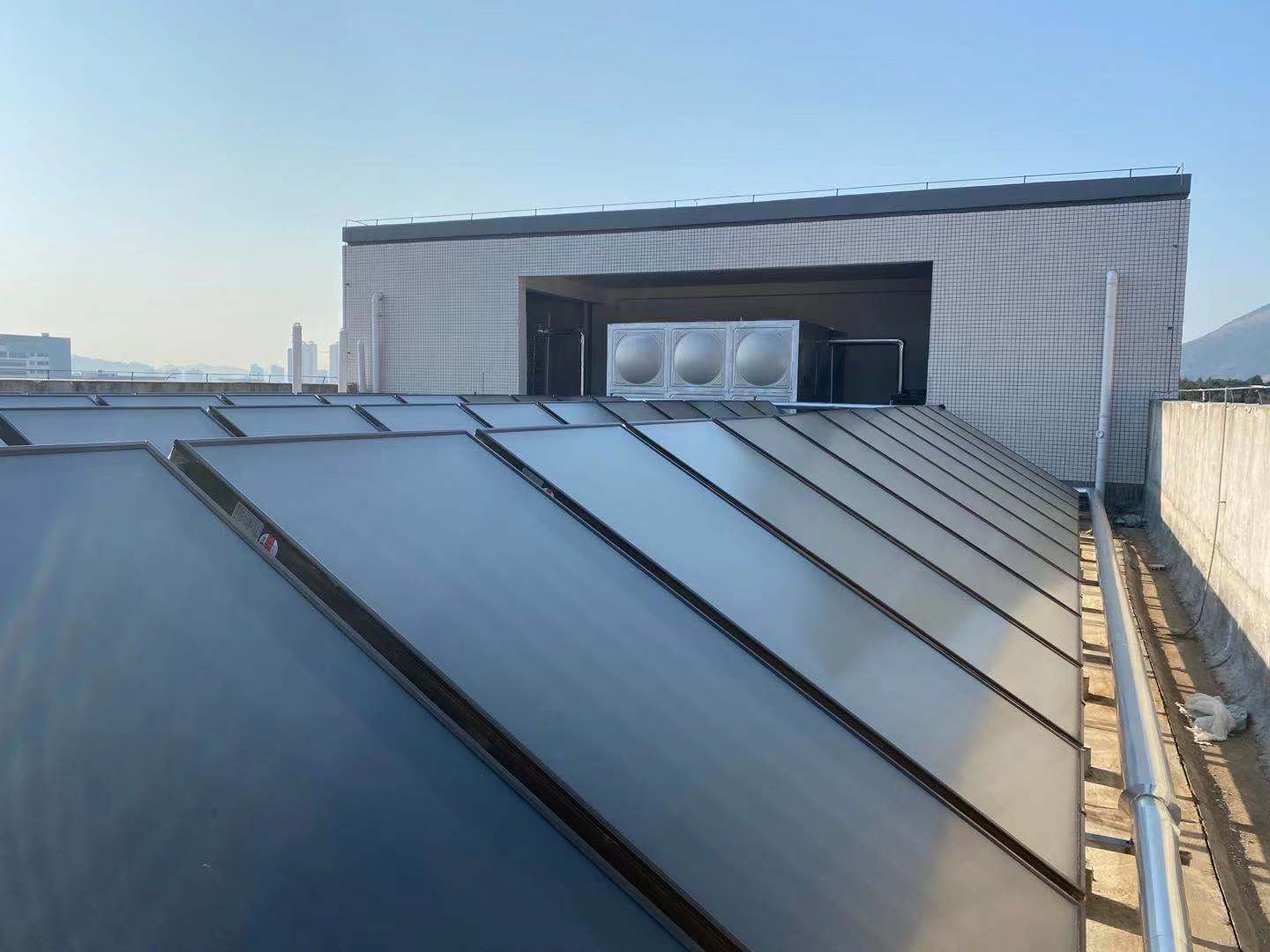 珠海大宇能源工厂宿舍楼赫派空气能辅助太阳能热水系统解决方案